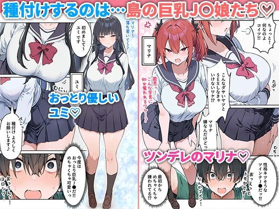 【FANZA同人紹介】 島えっち  巨乳だらけの秘島に種付け竿役としてアテンドされた話