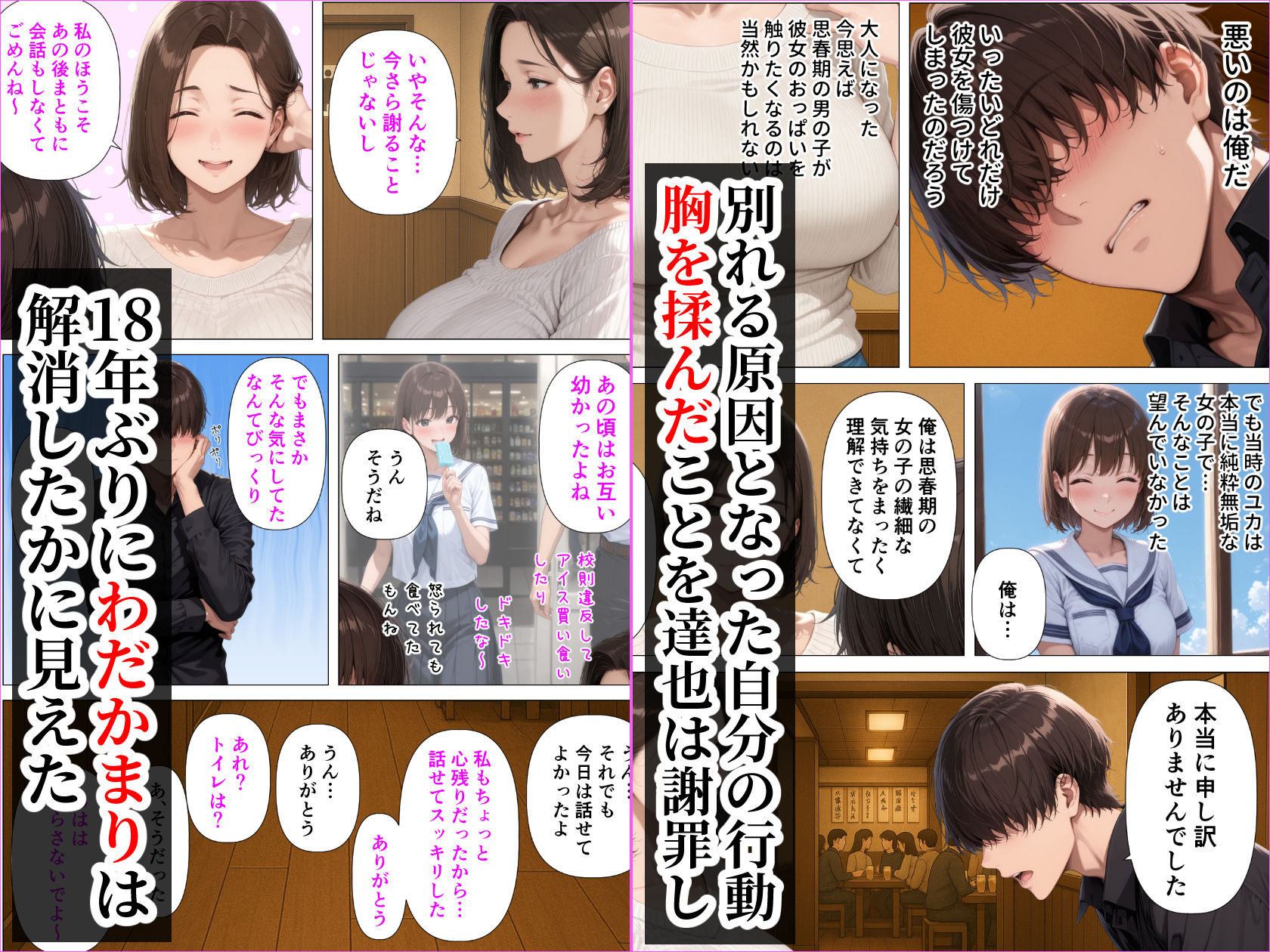 【FANZA同人紹介】 むちむち人妻になった元カノと同窓会で再会した童貞の濃密H  〜今日は私のカラダ好きに使って〜