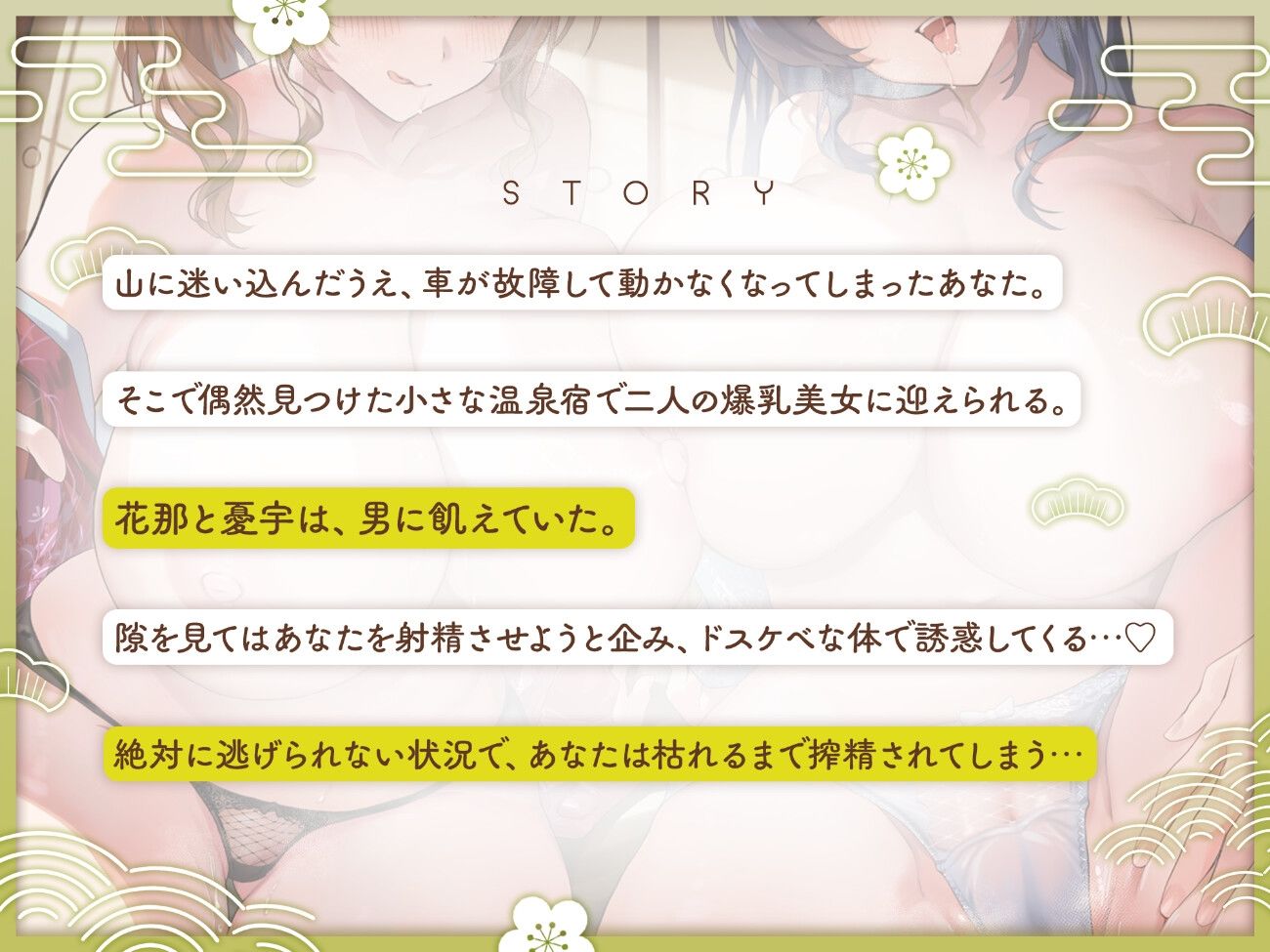 【FANZA同人紹介】 宿屋のドスケベお姉さん×2に夜○いされて搾精される夜