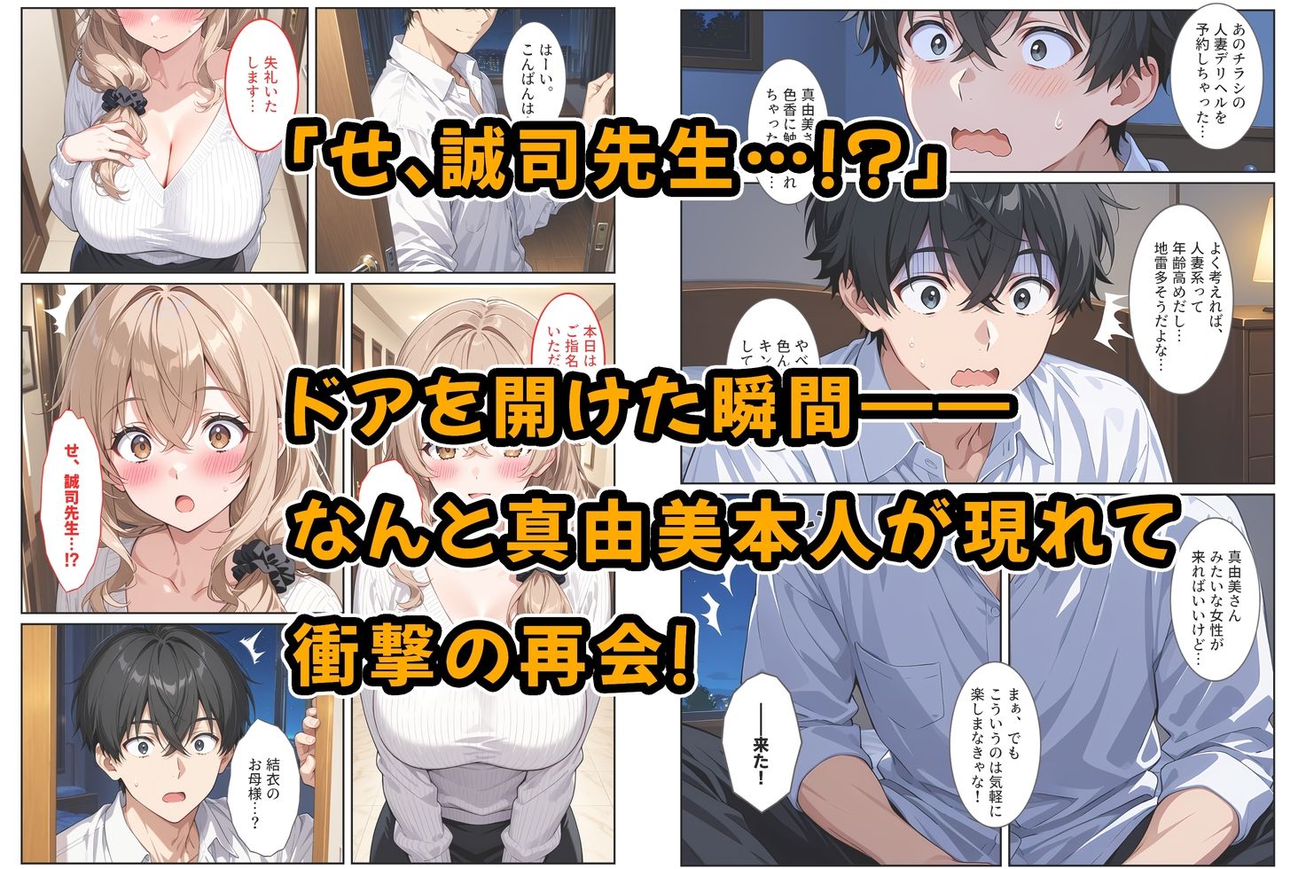 【FANZA同人紹介】 デリヘル呼んだら教え子のママが来たので孕ませました〜娘も一緒に種付けて腹ボテ家族に〜