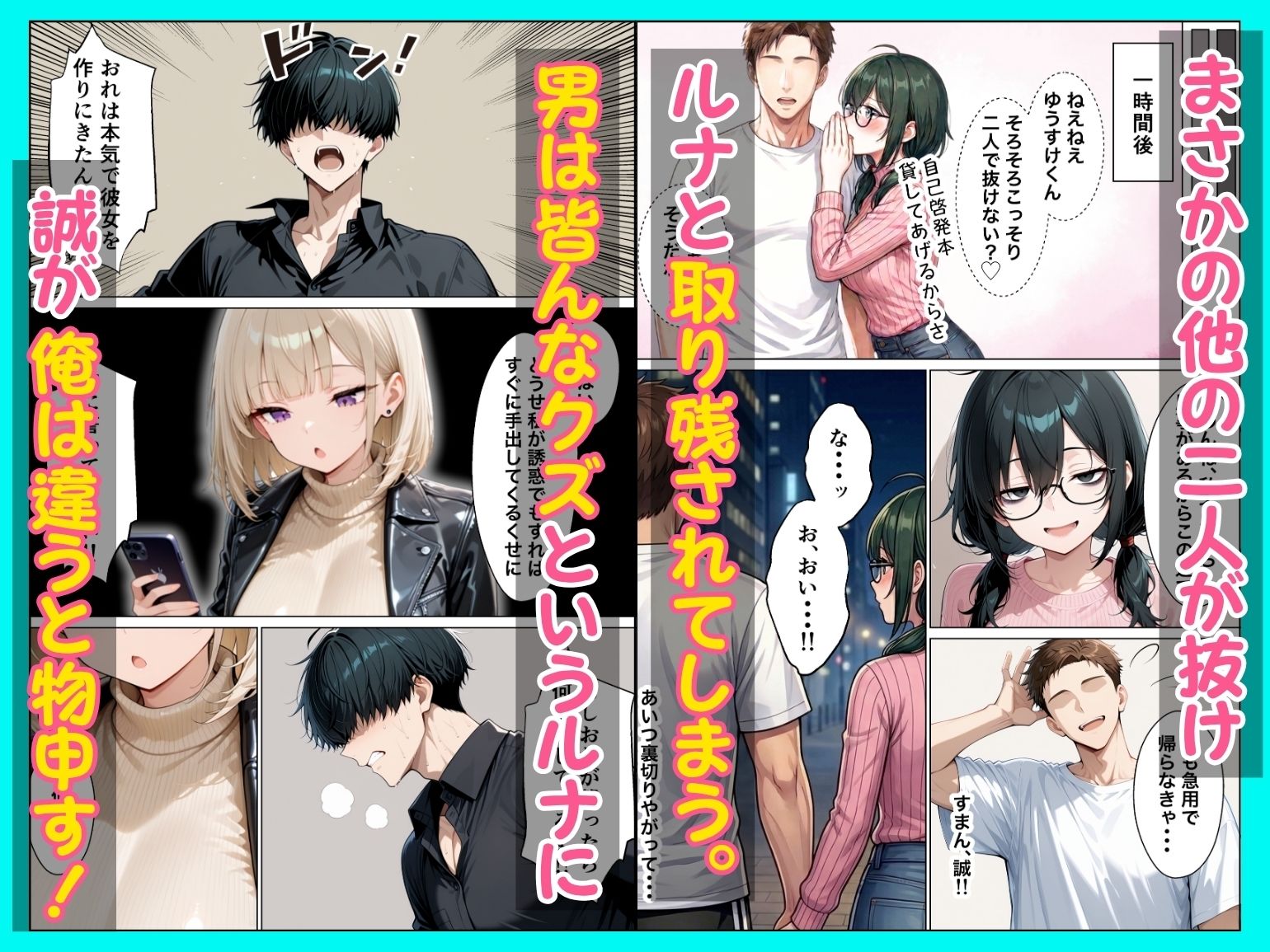 【FANZA同人紹介】 相席居酒屋で出会ったダウナーギャルと朝まで本能剥き出しイチャラブセックス