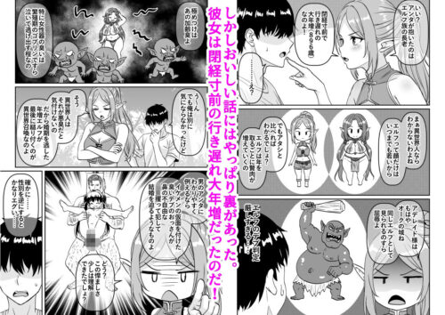 【FANZA同人紹介】 閉経寸前の崖っぷち行き遅れ熟女エルフに召喚された結果