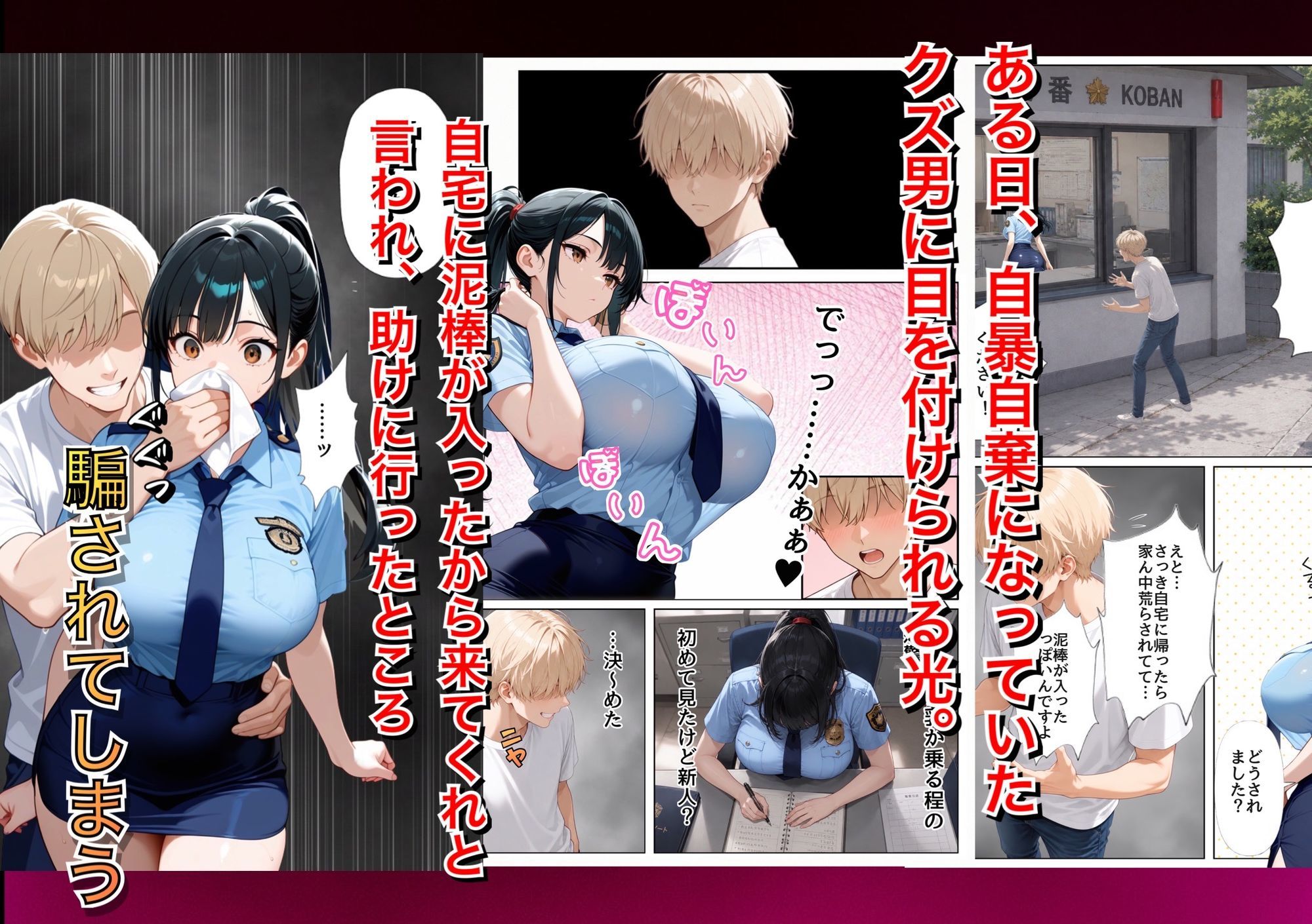 【FANZA同人紹介】 男嫌いな新卒警官を監×してマゾメス化させた結果