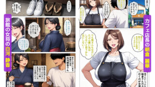【FANZA同人紹介】 田舎町のどすけべおばさん達とハーレムスローライフ